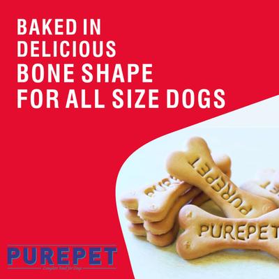 Purepet Milk Flavour, Real Chicken Biscuit,Dog Treats- Jar 905 gm - Petfood