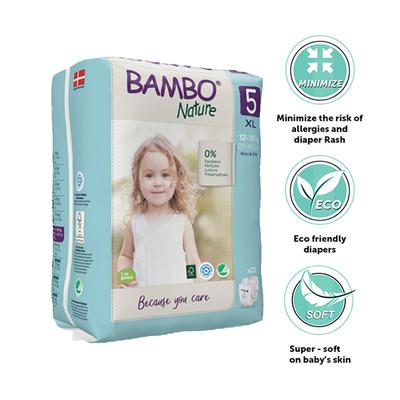 Bambo Nature Tape Diapers with Wetness Indicator - XL (5) 22's - Diapers & Wipes