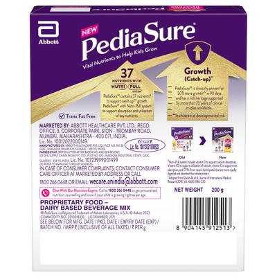 Pediasure Scientifically Designed Nutrition Health Drink Refill - Kesar Badam Flavour 200 g - Kids Nutrition