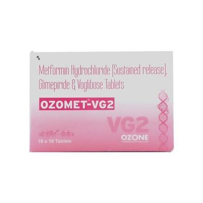 Ozomet VG 2mg Tablet 10'S - Diabetes-Ant