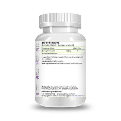 Natures Velvet Evening Primrose Oil 1000 mg Softgels 60's - Speciality Medicines