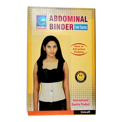Unisoft Abdominal Binder Full Elastic (M) - Abdomen/Neck/Arm/Elbow Supports