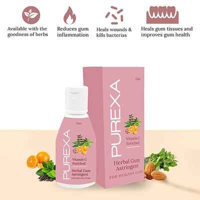 Purexa Herbal Gum Astringent - Vitamin C 15 ml - Mouth Refreshners