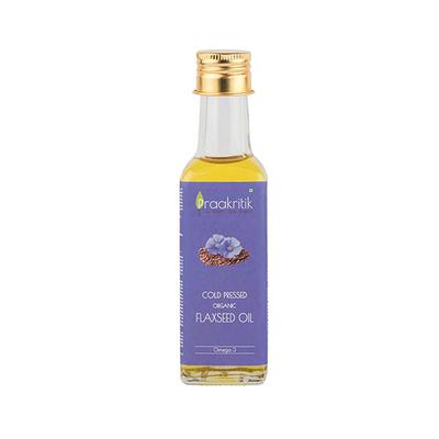 Praakritik Organic Cold Pressed Flaxseed Oil 100 ml - Nutritional Bars