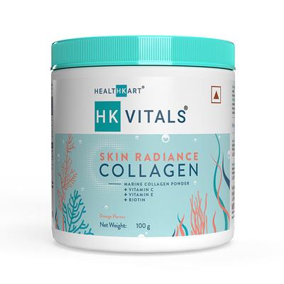 Healthkart HK Vitals Skin Radiance Collagen Powder - Orange 100 gm - Hair & Skin