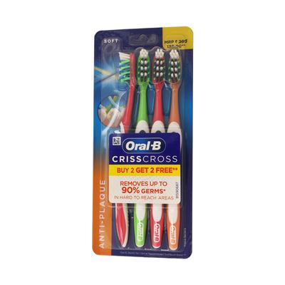 Oral-B CrissCross Anti-Plague Toothbrush - Soft (Buy 2 Get 2 Free) - Toothbrushes