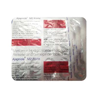 AJAPRIDE M2 FORTE Tablet 15's - Diabetes-Ant