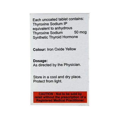 Thyrox 50mcg Tablet 100'S - Hypothyroidism