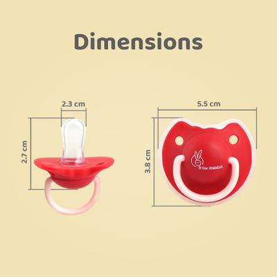 R for Rabbit Tusky Pacifier for kids of 6 months - Red 1's - Pacifiers & Teethers