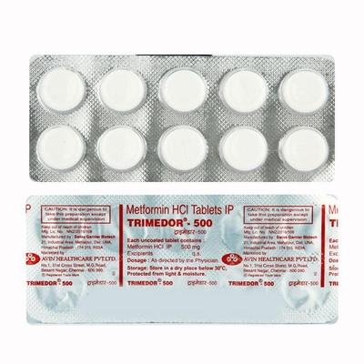 Trimedor 500mg Tablet 10'S - Diabetes-Ant
