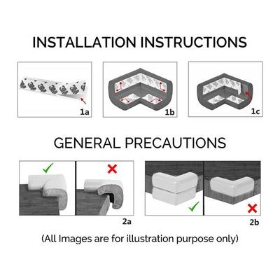 Baby Safety Inc High Quality Transparent Round Corner Caps (Pack of 8) - Baby Safety