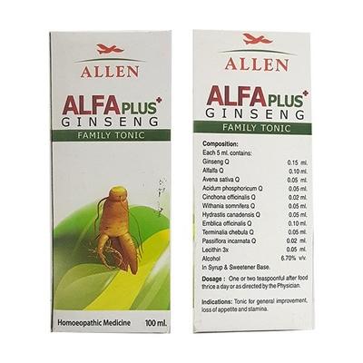 Allen Alfa Plus Ginseng Family Tonic 100 ml - Speciality Medicine
