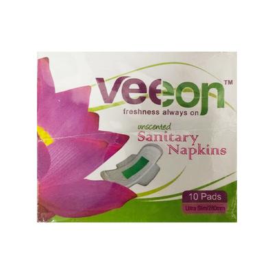Veeon Sanitary Napkin Ultra Slim (280 mm) 10's - Sanitary Napkins