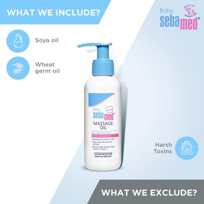 Sebamed Baby Massage Oil 150 ml (N) - Creams, Lotions & Oils