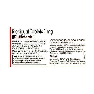Rioteph 1mg Tablet 10'S - Hypertension-Oah