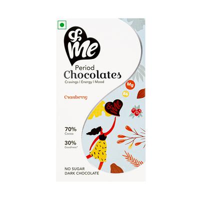 &Me Sugarfree Period Dark Chocolates - Cranberry - Speciality Medicines