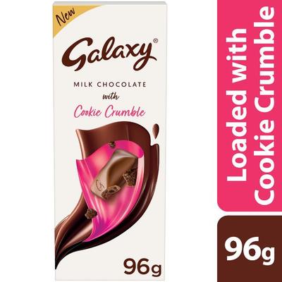 Galaxy Milk Chocolate Bar - Cookie Crumble 96 gm - Nutritional Bars