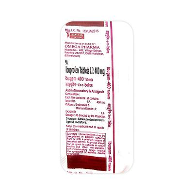 IBUGEM 400 Tablet 10's - Pain relief-Nsa