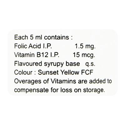 FOLICTIN Syrup 100ml - Iron Supplement/Anaemia-Vma