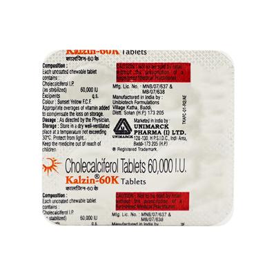 Kalzin 60K Tablet 4's - Supplements-Vit