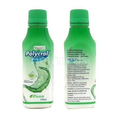 Polycrol Xpress Relief Paan Flavour Syrup 170ml - Ulcer/Reflux/Flatulence-Aaa