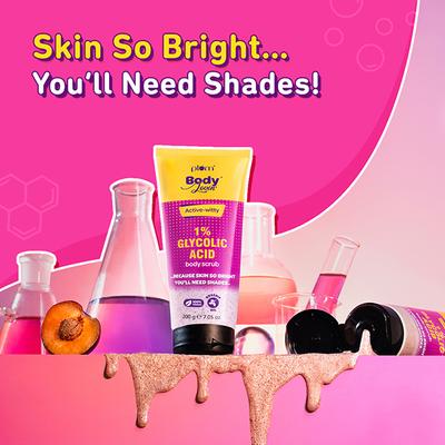 Plum Bodylovin Active-Witty 1% Glycolic Acid with Rosehip Oil Body Scrub 200 ml - Shower Gels & Body Wash