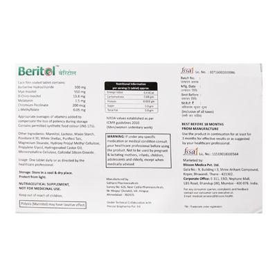 BERITOL Tablet 10's - Supplements-Vam