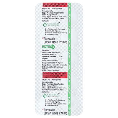 OPTOR 10mg Tablet 10's - High Cholesterol-Dys