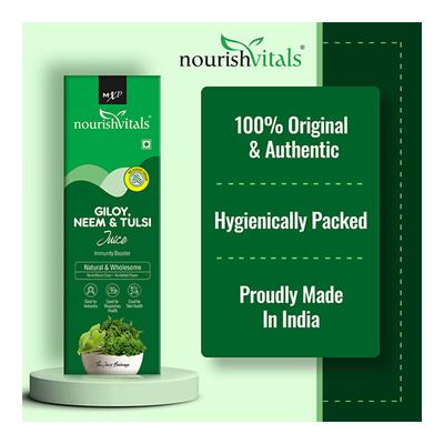 NourishVitals Giloy, Neem & Tulsi Juice 500 ml - Ayurvedic Juices