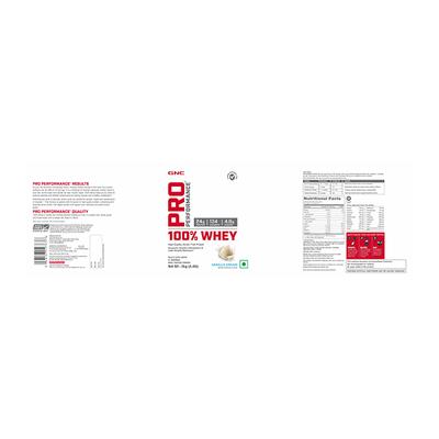 GNC Pro Performance 100% Whey Protein - Vanilla Cream Flavour 2 kg - Whey Proteins