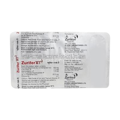 Zurifer XT Tablet 10'S - Iron Supplement/Anaemia-Vma