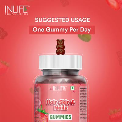 Inlife Hair, Skin & Nail Gummies - Strawberry 30's - Hair & Skin