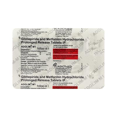 ADGLIM M 1mg Tablet 10's - Diabetes-Ant