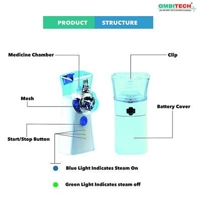 Ambitech Portable Mesh Nebulizer Machine (NC 12) - Nebulizer & Vaporizer