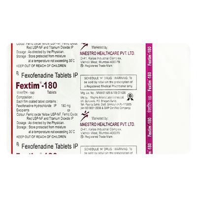 Fextim 180mg Tablet 10'S - Allergies-Ant