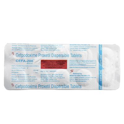 Cefa 200mg Tablet 10'S - Bacterial Infections-Cep