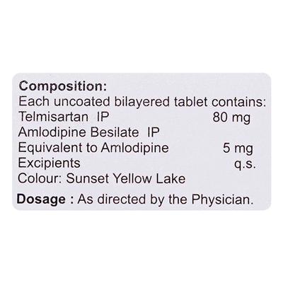 Telvilite AM 5/80mg Tablet 10'S - Hypertension-Ana