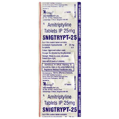 SNIGTRYPT 25mg Tablet 10's - Depression-Ant