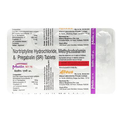 METLIN NT Tablet 15's - Neuropathic Pain-Dru