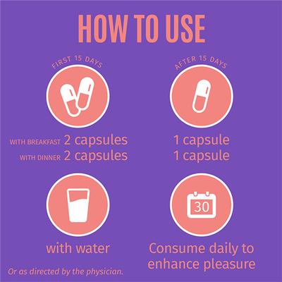 AADAR Pleasure 500 mg Capsule - Vitality & Stamina for Women (Pack of 2 x 60's) - Sexual Healthcare