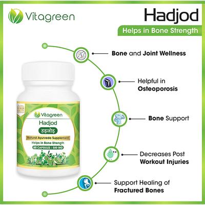 VitaGreen Hadjod Capsules 60's - Herbal Dietary Supplement
