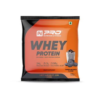 Pro Nutrition & Fitness Shaker Bottle 500 ml + Whey Protein Powder - Cookies and Cream Flavour 33 gm Combo Pack - Whey Proteins