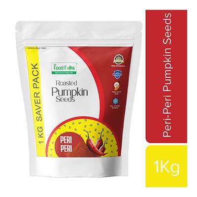 The Food Folks Roasted Pumpkin Seeds - Peri Peri 1 kg - Nutritional Bars