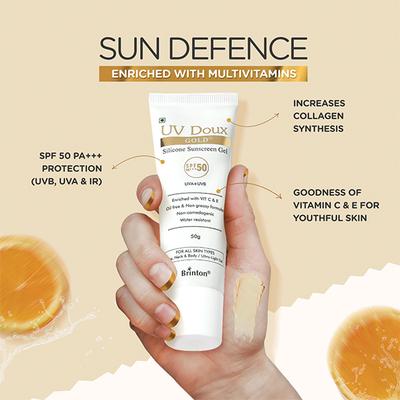 UV Doux Gold SPF PA +++ 50 Silicone Sunscreen Gel 50gm - Body Sunscreen