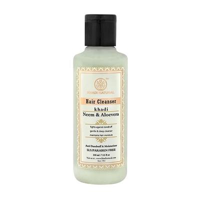 Khadi Natural Hair Cleanser - Neem & Aloevera 210 ml - Shampoos