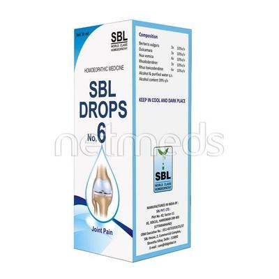 SBL Drops No.6 for Joint Pain 30 ml - Homeopathic Drops