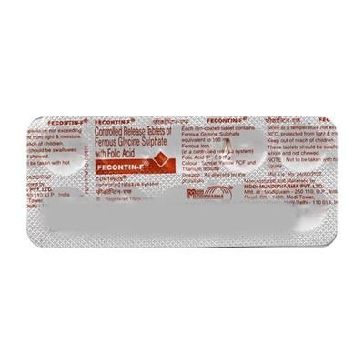 Fecontin F Tablet 10'S - Iron Supplement/Anaemia-Vma