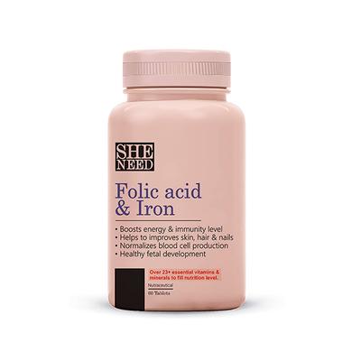 She Need Folic acid & Iron Tablet 60's - Calcium And Minerals