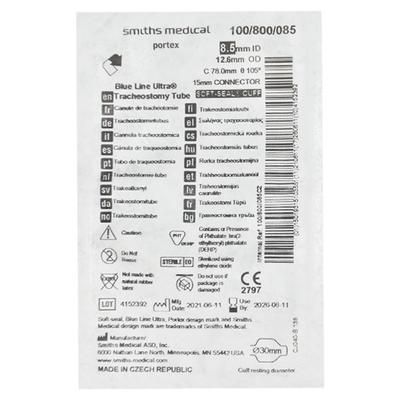 Portex Blue Line Ultra Tracheostomy Tube (8.5 mm) 1's - Catheters & Tubes