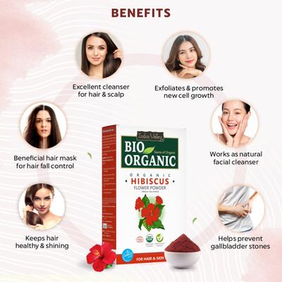 Indus Valley Bio Organic Hair & Skin - Hibiscus 100 gm - Personal Care (Ayush)